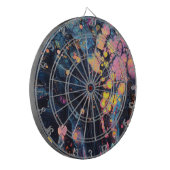 Cible De Fléchettes Tableau de bord Abstrait Iridescente Art (Devant gauche)