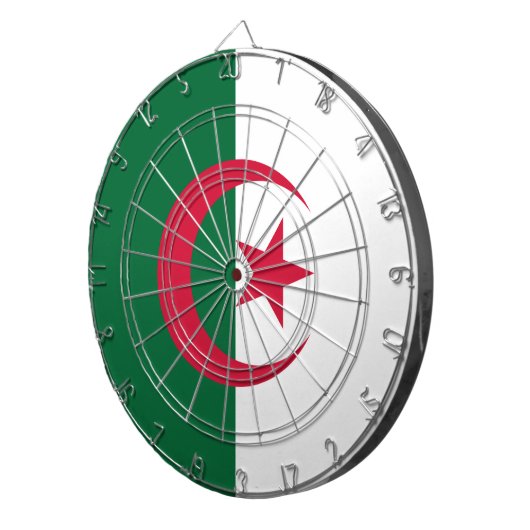 Cible De Fléchettes Tableau de bord avec Drapeau d'Algérie (Devant droit)