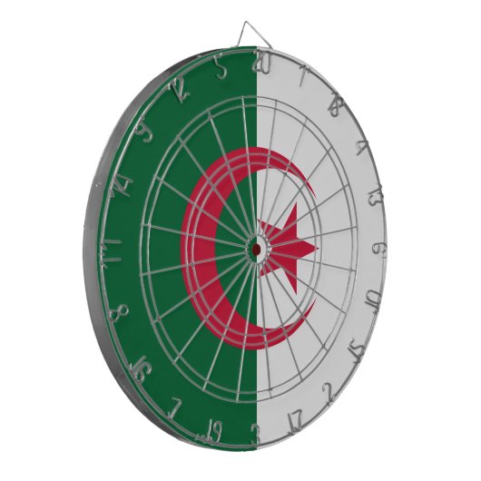 Cible De Fléchettes Tableau de bord avec Drapeau d'Algérie (Devant gauche)