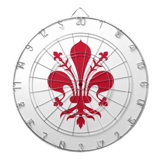 Cible De Fléchettes Tableau de bord avec Drapeau de Florence, Italie (Devant)