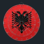 Cible De Fléchettes Tableau de bord avec Drapeau de l'Albanie<br><div class="desc">Tirez votre salle de jeux avec une touche de fierté albanaise en utilisant notre dartboard exclusif avec le drapeau de l'Albanie ! Conçu avec une attention minutieuse aux détails, ce tableau de bord est plus qu’un simple accessoire de jeu, c’est une célébration du patrimoine et de la fierté culturelles albanais....</div>