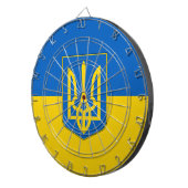 Cible De Fléchettes Tableau de bord avec drapeau de l'Ukraine (Devant droit)