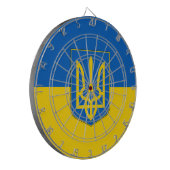 Cible De Fléchettes Tableau de bord avec drapeau de l'Ukraine (Devant gauche)