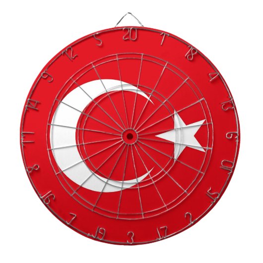 Cible De Fléchettes Tableau de bord avec Drapeau de Turquie (Devant)