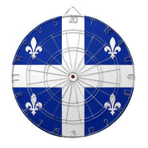 Cible De Fléchettes Tableau de bord avec Drapeau du Québec, Canada