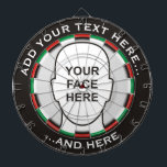 Cible De Fléchettes Tableau de bord classique avec texte et photo pers<br><div class="desc">Tableau de bord aux couleurs classiques. Deux zones de texte personnalisées. Ajoutez votre photo ou supprimez l'image et n'utilisez que du texte personnalisé. Si vous souhaitez obtenir de l'aide sur le positionnement de votre image,  n'hésitez pas à me contacter via mon profil.</div>