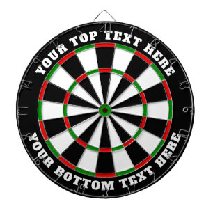 Cible De Fléchettes Tableau de bord classique avec texte personnalisé