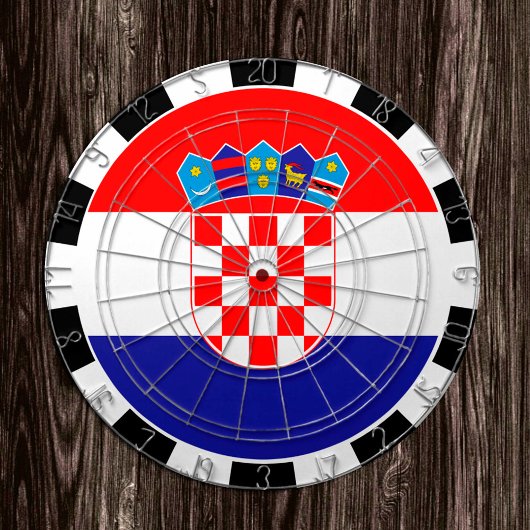 Cible De Fléchettes Tableau de bord Croatie & Drapeau croate / jeu
