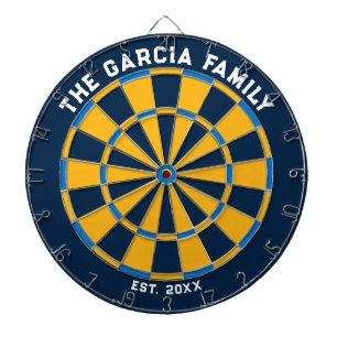 Cible De Fléchettes Tableau de bord de la famille bleu et jaune avec f