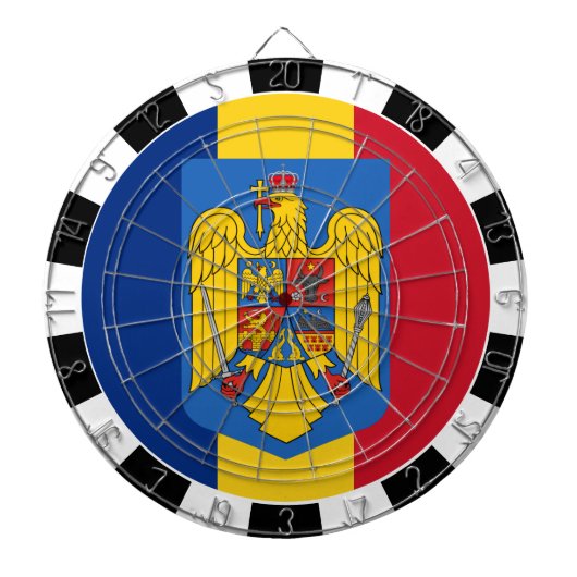 Cible De Fléchettes Tableau de bord de Roumanie, Drapeau roumain fléch (Devant)