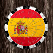Cible De Fléchettes Tableau de bord d'Espagne et drapeau espagnol / pl
