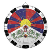 Cible De Fléchettes Tableau de bord du Tibet, jeu de société, drapeau  (Devant)