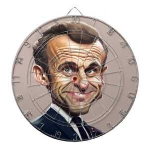 Cible De Fléchettes Tableau de bord Emmanuel Macron