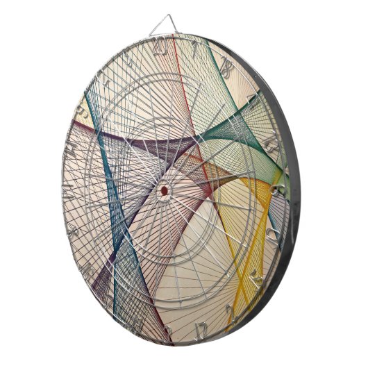 Cible De Fléchettes Tableau de bord géométrique Abstrait (Devant droit)