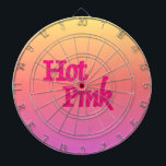 Cible De Fléchettes Tableau de bord inversé rose chaud<br><div class="desc">Les fléchettes Hot Pink sont destinées aux joueurs de fléchettes qui jouent avec passion. Hot Pink est tiré de la série Outta Control et est Steamy Raimon art original et calligraphie.</div>