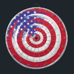 Cible De Fléchettes Tableau de bord patriotique<br><div class="desc">Ce jeu de tableau de bord est montré avec un drapeau patriotique imprimé.</div>