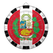 Cible De Fléchettes Tableau de bord Pérou & Drapeau péruvien fléchette (Devant)