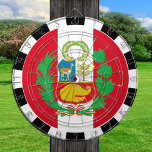 Cible De Fléchettes Tableau de bord Pérou & Drapeau péruvien fléchette<br><div class="desc">Tableau noir : Pérou & Armoiries,  fléchettes du drapeau péruvien,  jeux d'amusement familial - amour mon pays,  jeux d'été,  vacances,  fête des pères,  fête d'anniversaire,  étudiants / fans de sports</div>