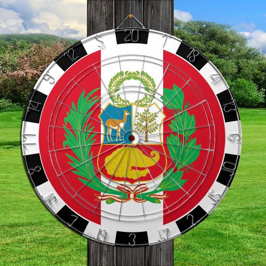 Cible De Fléchettes Tableau de bord Pérou & Drapeau péruvien fléchette