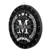 Cible De Fléchettes Tableau de bord personnalisé avec monogramme vinta (Devant droit)