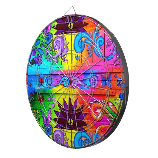 Cible De Fléchettes Tableau de bord psychédélique des années 70 (Devant droit)