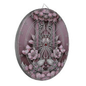 Cible De Fléchettes Tableau de bord rose floral (Devant gauche)