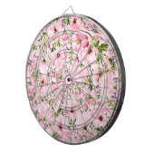 Cible De Fléchettes Tableau de bord rose floral (Devant droit)