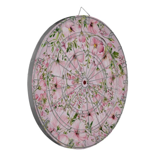 Cible De Fléchettes Tableau de bord rose floral (Devant gauche)
