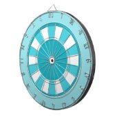 Cible De Fléchettes Tableau de bord turquoise et blanc (Devant droit)