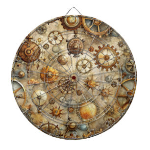 Cible De Fléchettes Tableau de fléchettes carte ancienne Steampunk