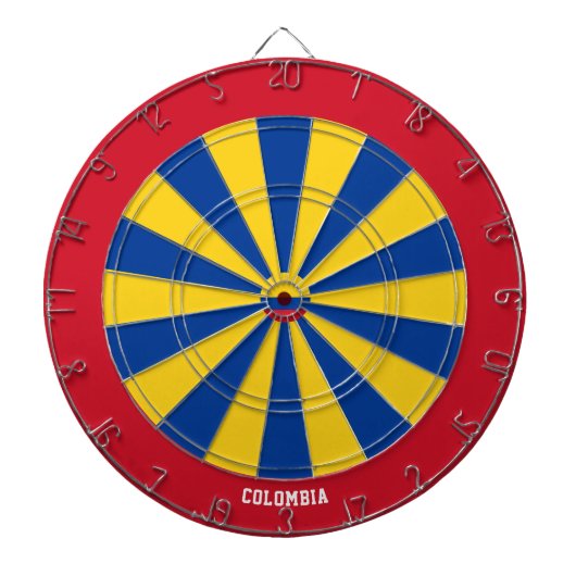 Cible De Fléchettes Tableau de fléchettes Colombie Drapeau Patriote (Devant)