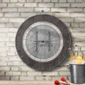 Cible De Fléchettes Tableau de fléchettes en teck vieilli teinte bois 