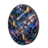Cible De Fléchettes Tableau de fléchettes premium Saturne et nébuleuse (Devant droit)
