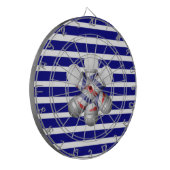 Cible De Fléchettes Tableau de fléchettes Rayures Bleues et Blanches M (Devant gauche)