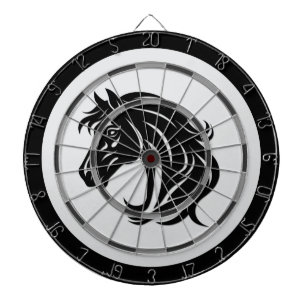 Cible De Fléchettes Tableau de régulation de tête de cheval noir magni