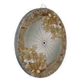 Cible De Fléchettes Tableau floral orné d'or moderne (Devant gauche)