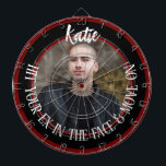 Cible De Fléchettes Tableau noir avec votre photo ex - cadeau de ruptu<br><div class="desc">Surmontez votre rupture en riant grâce à ce tableau de bord personnalisé avec une photo de votre ex. Parfait pour célébrer un divorce, une rupture ou la fin d'un fiançailles, ce jeu amusant vous permet de vous défouler et de vous amuser en même temps. Ajoutez le nom du destinataire en...</div>