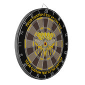Cible De Fléchettes Tableau noir Bee Hive Honey avec texte personnalis (Devant gauche)
