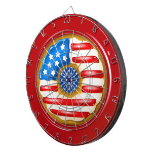 Cible De Fléchettes Tableau noir de beignes patriotiques
