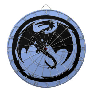 Cible De Fléchettes Tableau noir Dragon bleu