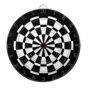 Cible De Fléchettes Tableau noir et blanc