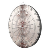 Cible De Fléchettes Tableau noir floral ivoire blanc (Devant droit)