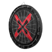 Cible De Fléchettes Tableau noir Grunge Red Xpression (Devant droit)