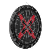 Cible De Fléchettes Tableau noir Grunge Red Xpression (Devant gauche)