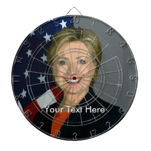Cible De Fléchettes Tableau noir Hillary Clinton Custom Metal Cage