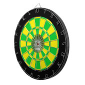 Cible De Fléchettes Tableau noir jaune vert 2025 (Devant droit)