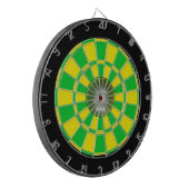 Cible De Fléchettes Tableau noir jaune vert 2025 (Devant gauche)