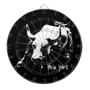 Cible De Fléchettes Tableau noir New York Dartboard New York Bull Stat