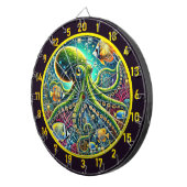 Cible De Fléchettes Tableau noir octopus des récifs radiants (Devant droit)
