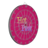 Cible De Fléchettes Tableau noir rose chaud (Devant gauche)
